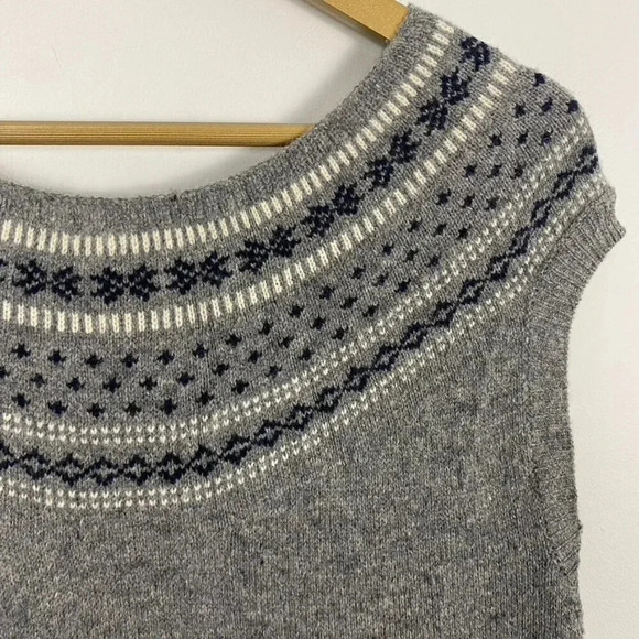 Cache Fair Isle Lambs wool Sweater Dress - Picture 5 of 11